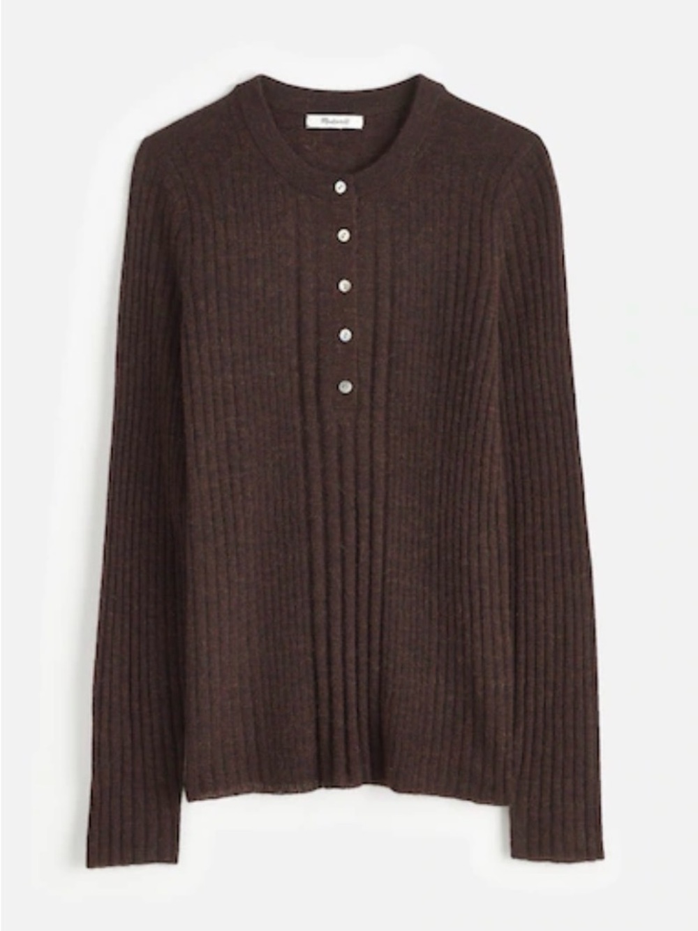 Madewell Alpaca blend Henley sweater